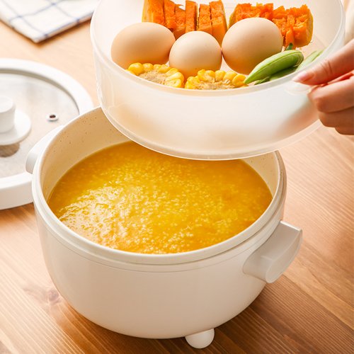 Nồi điện đa năng gia đình, nồi điện mini dung tích 2L chống dính cao cấp, nồi lẩu điện đa năng gia đình dành cho 3-4 người