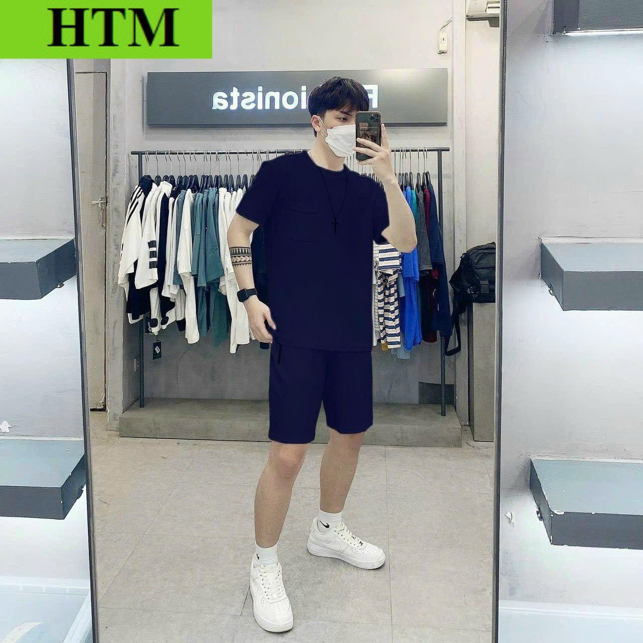 [HOT] Bộ Thể Thao Nam Cotton Cao Cấp Hàng Dày Mềm Mịn Thời Trang  Siêu Đẹp HTM FASHION - Dark blue