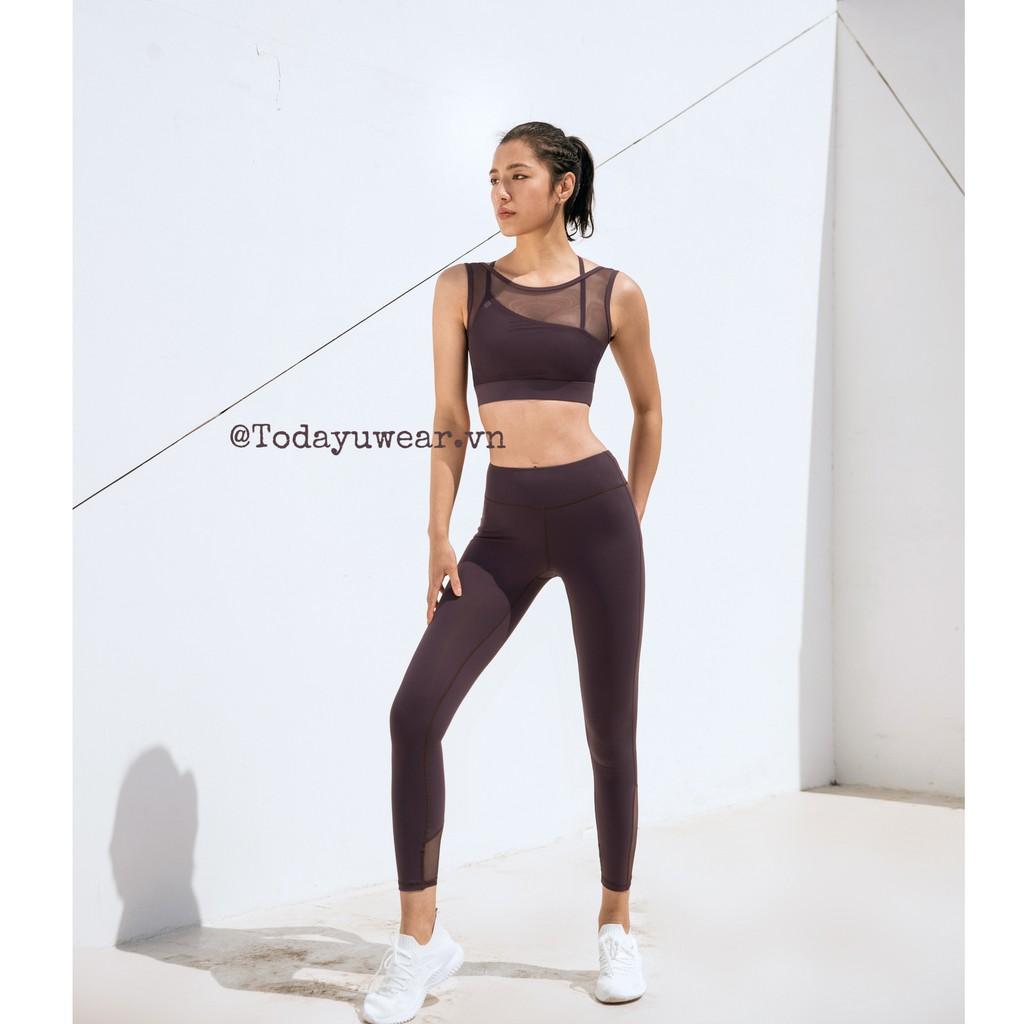 Quần Thể Thao Tập Gym Yoga Scarlet Legging ( co giãn tốt, thiết kế ren thời trang, cạp cao, ôm dáng, thoáng khí)