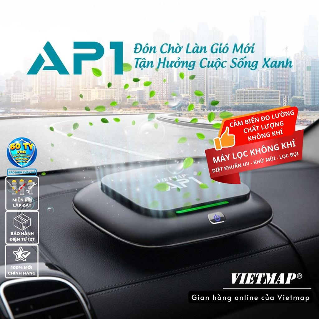 Vietmap AP1 Máy lọc Không khí ô tô - Khử mùi iON -Diệt khuẩn- Lọc bụi PM2.5 - Tận hưởng cuộc sống xanh - Hàng Chính Hãng