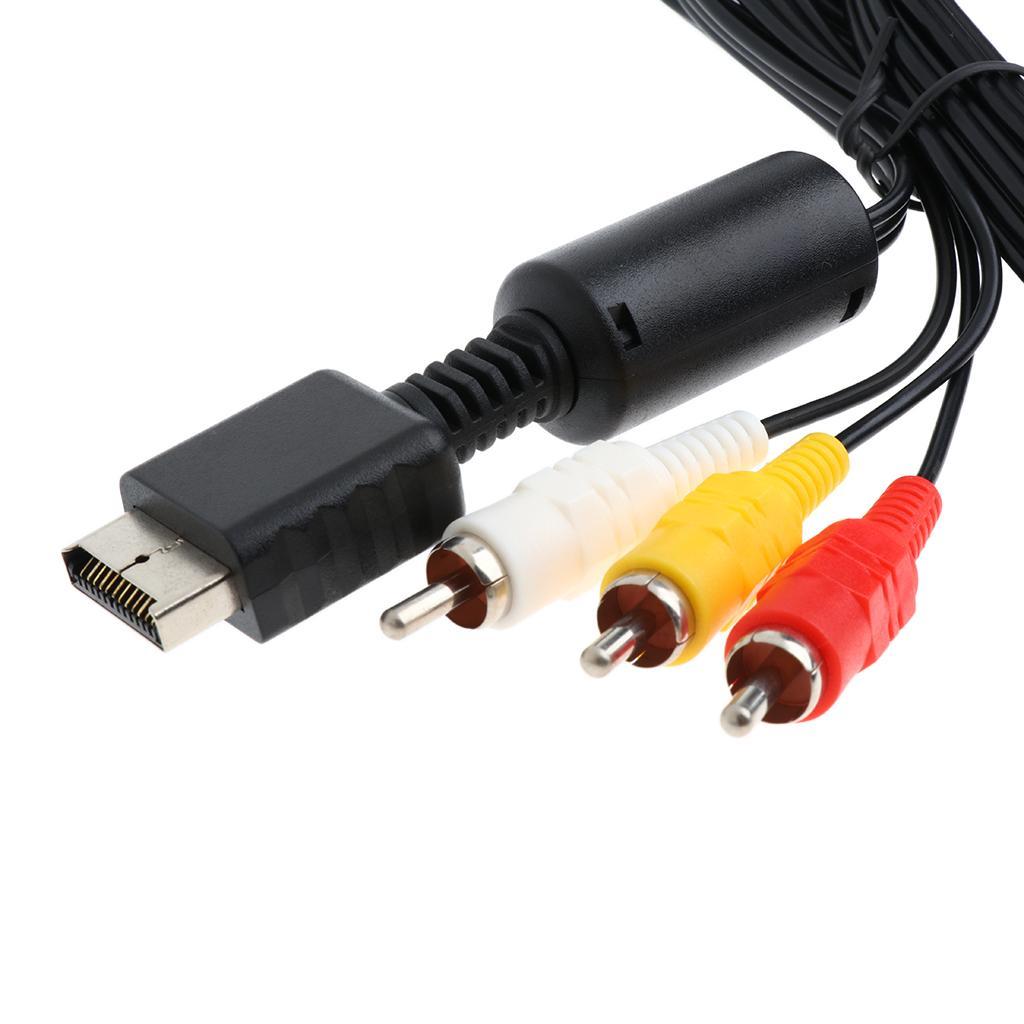 AV Composite Cable for Sony PS3/PS2/PS1 Audio Video Cord TV Adapter Wire 6ft