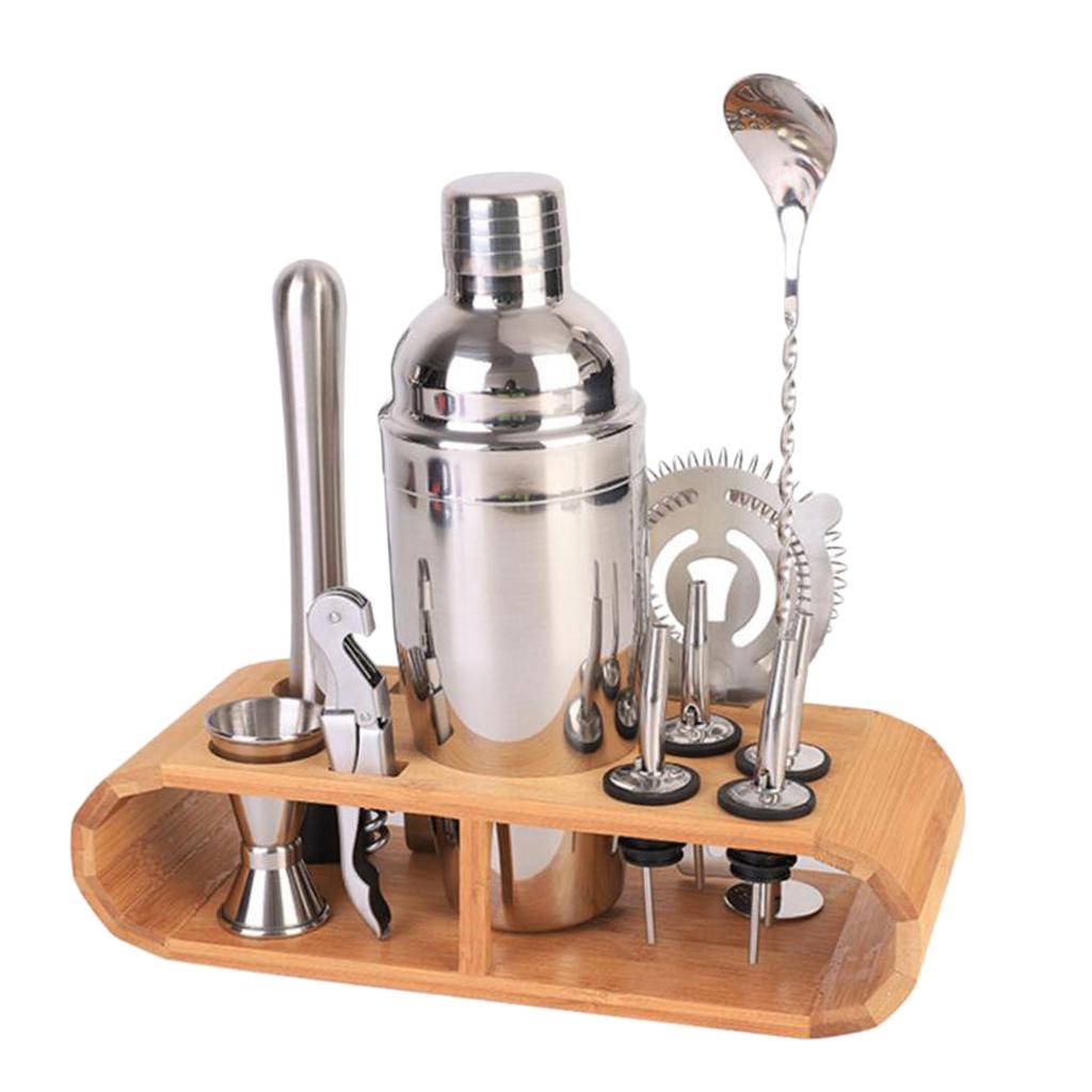 Bartender Kit Cocktail Shaker Bar Set,12-in-1 Stainless Steel Utensils Tools