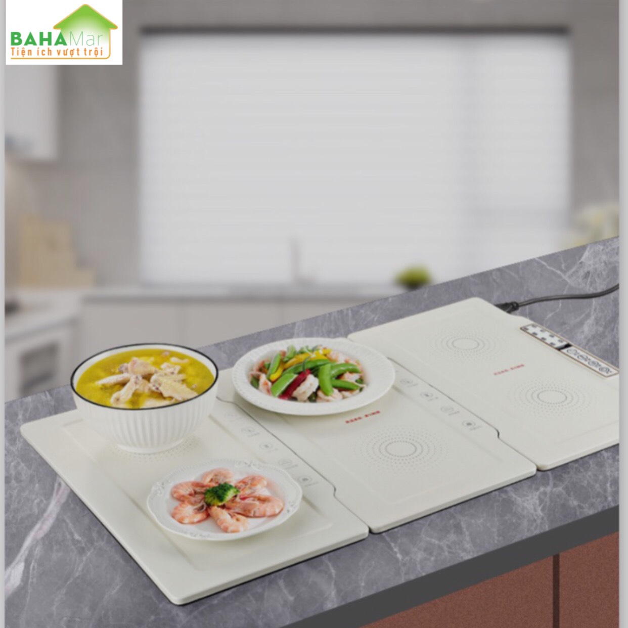 MÂM GIỮ NHIỆT THÔNG MINH HÂM NÓNG MÓN ĂN "BAHAMAR" giữ nhiệt đa năng dùng phù hợp mọi chất liệu nồi, bát, đĩa, thích hợp với nhiều loại nồi đáy phẳng chịu nhiệt cao