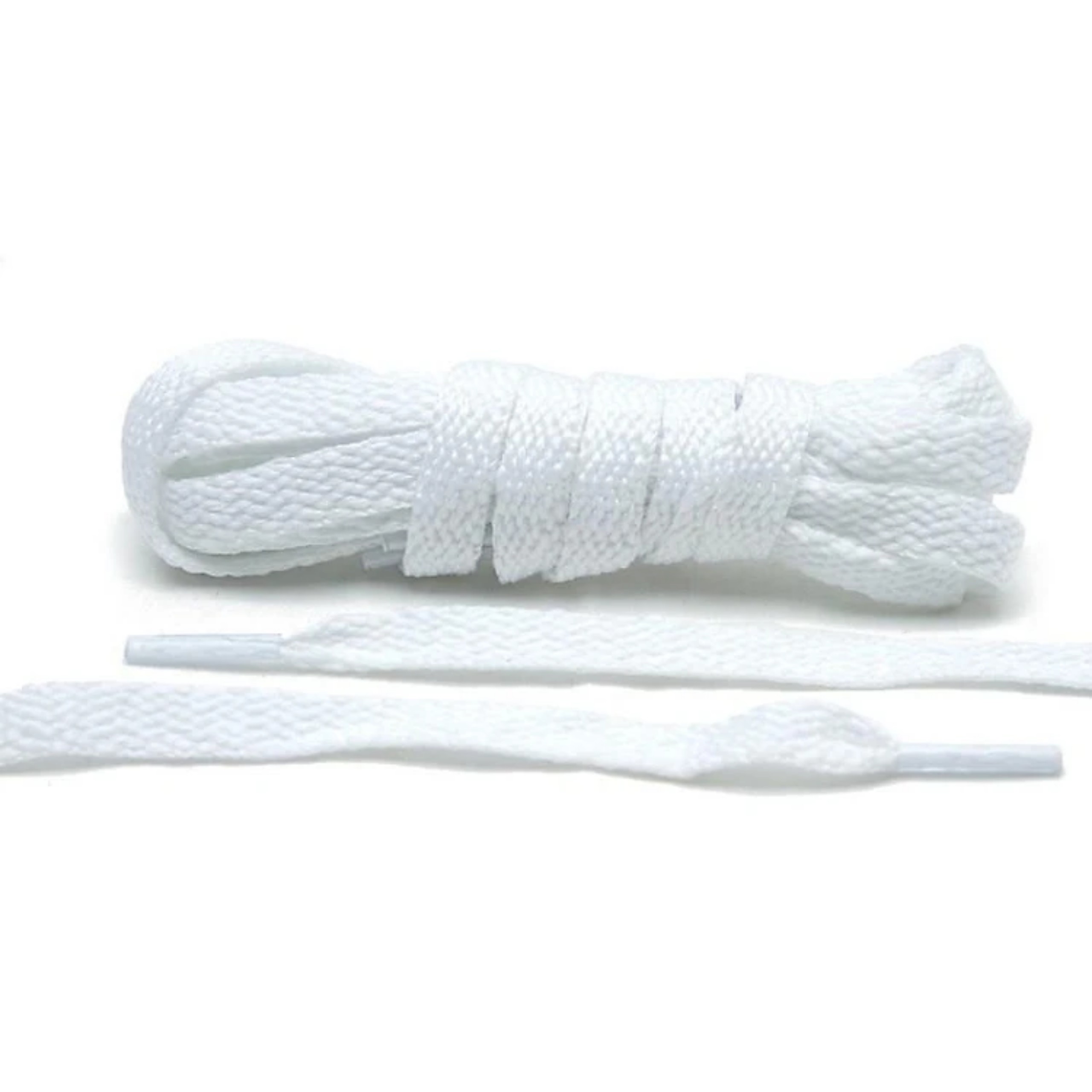 Dây giày thể thao bản dẹp màu trắng