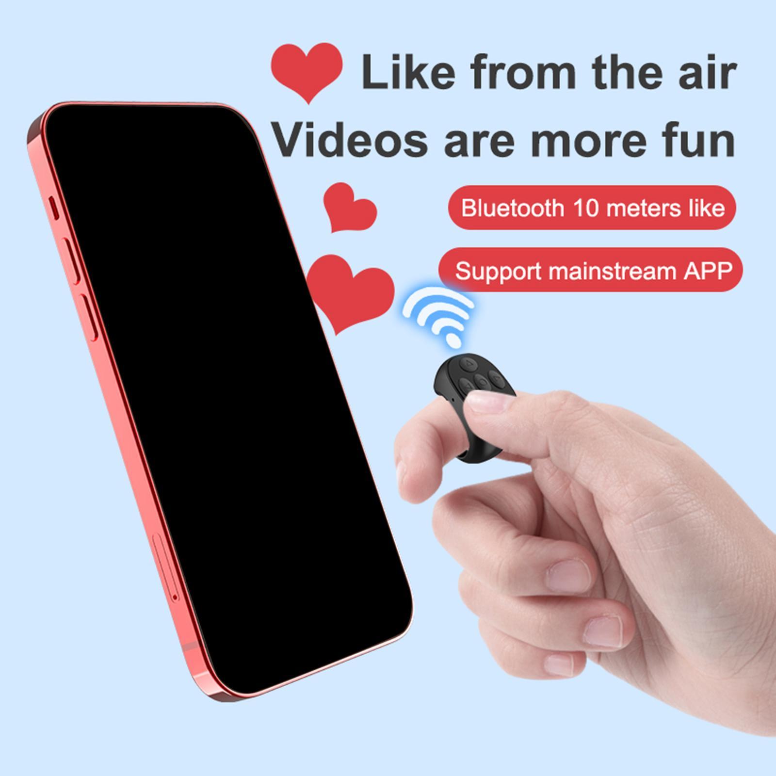 Bluetooth Phone Remote Control Smart Ring Controller for Turning Pages Remote Photographing