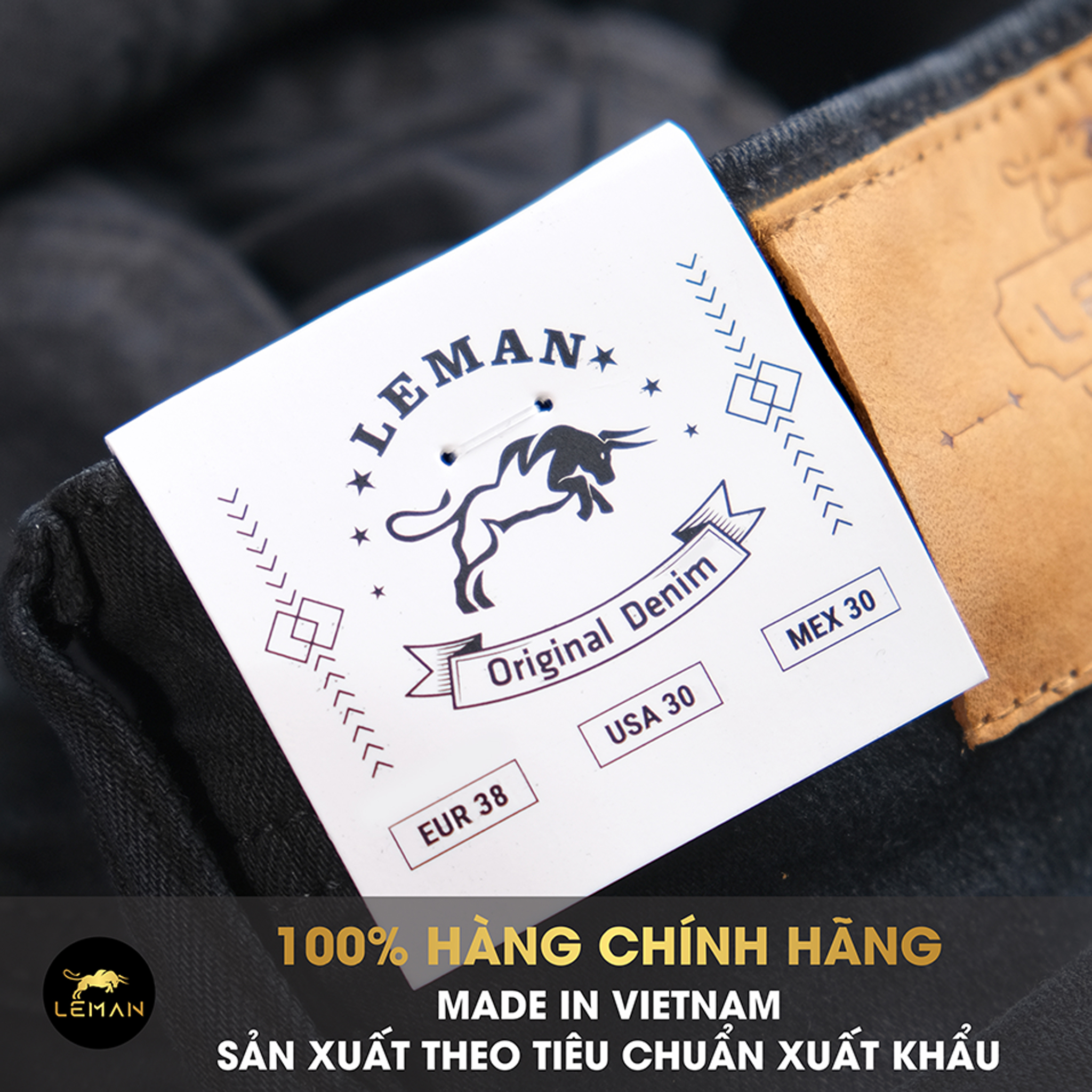 Quần Short Jean nam Leman đen trơn JL02 - Slim Form