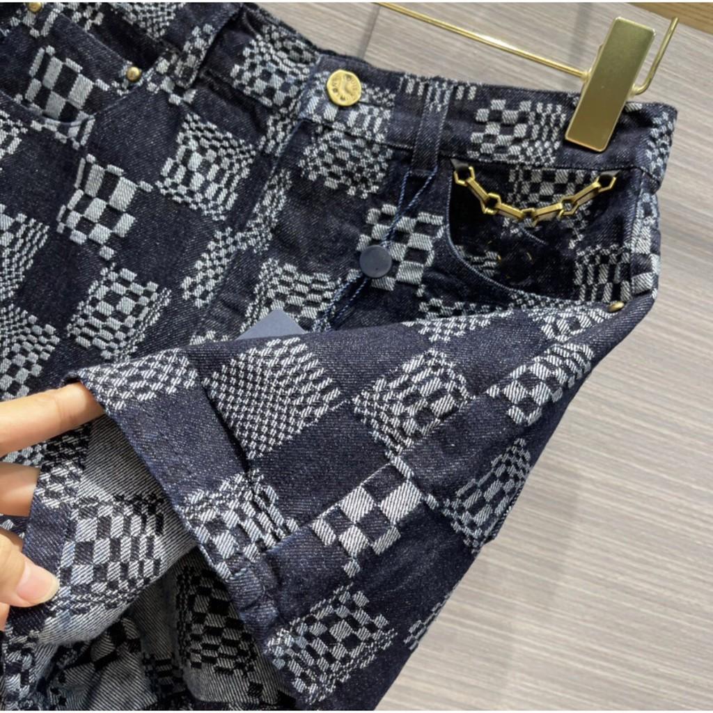 Quần đùi short lưng cao phong cách retro thời trang