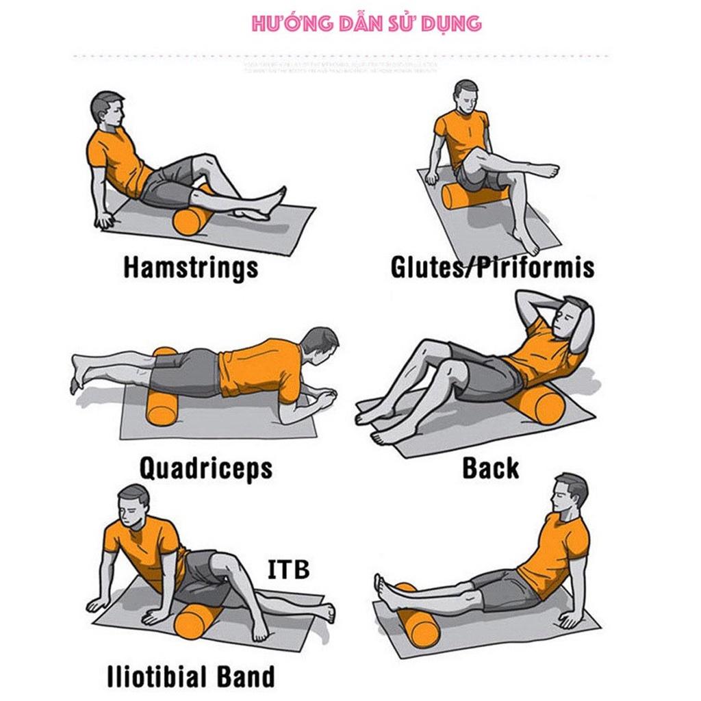 Con Lăn Yoga Massage Foam Roller Ống Trụ Xốp Tập Thể Thao Giãn Cơ Có Gai Roam Rollet Cao Cấp Chính Hãng dododios