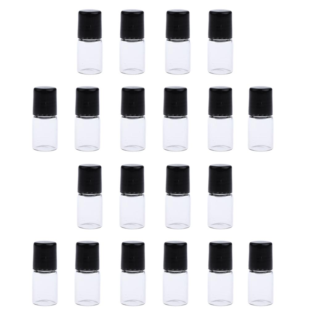 Essential Oils Perfume Storage Carry Travel Bag Pouch + 20 Glass Bottles Set