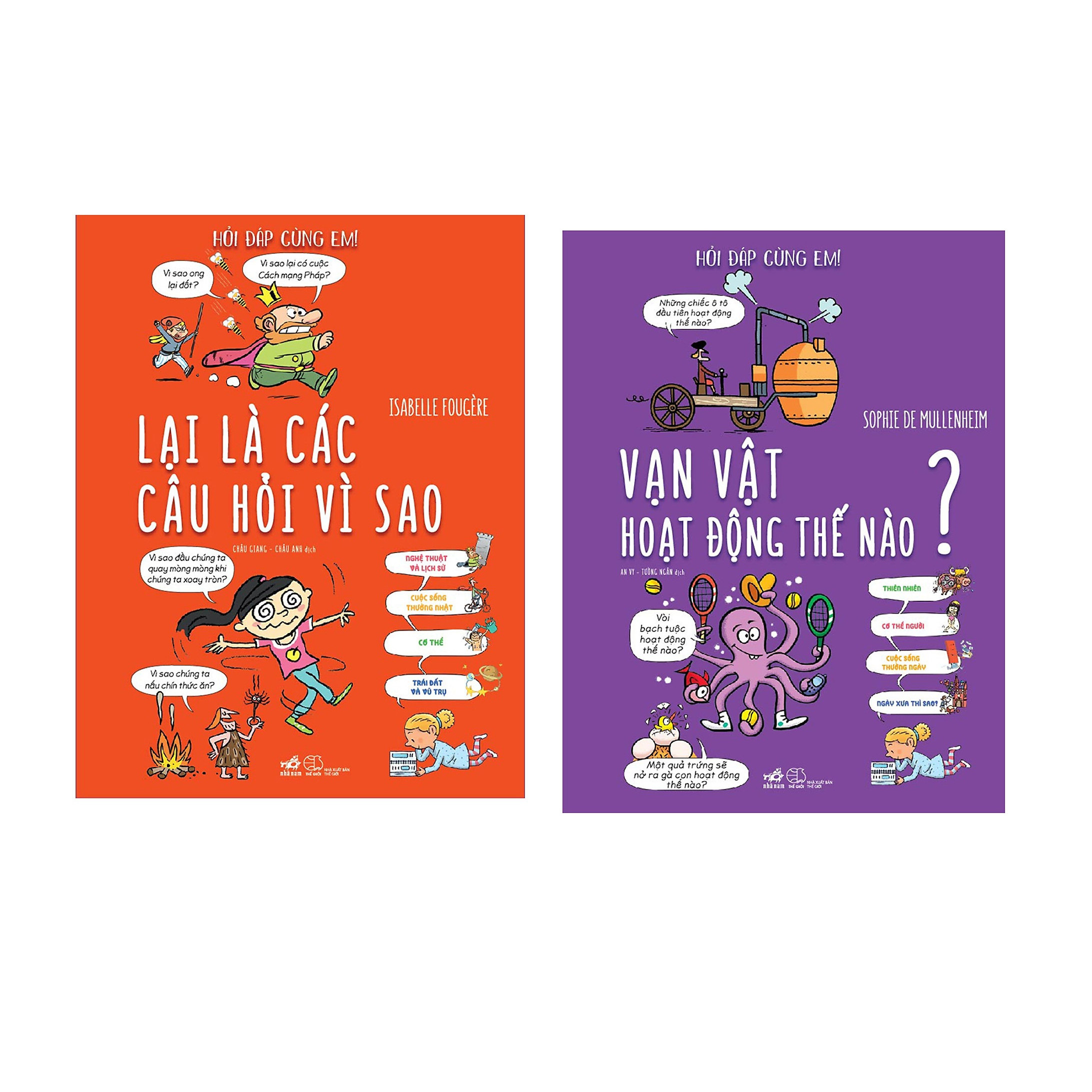 Combo 2 cuốn sách Hỏi đáp cùng em: Lại là các câu hỏi vì sao + Vạn vật hoạt động như thế nào?