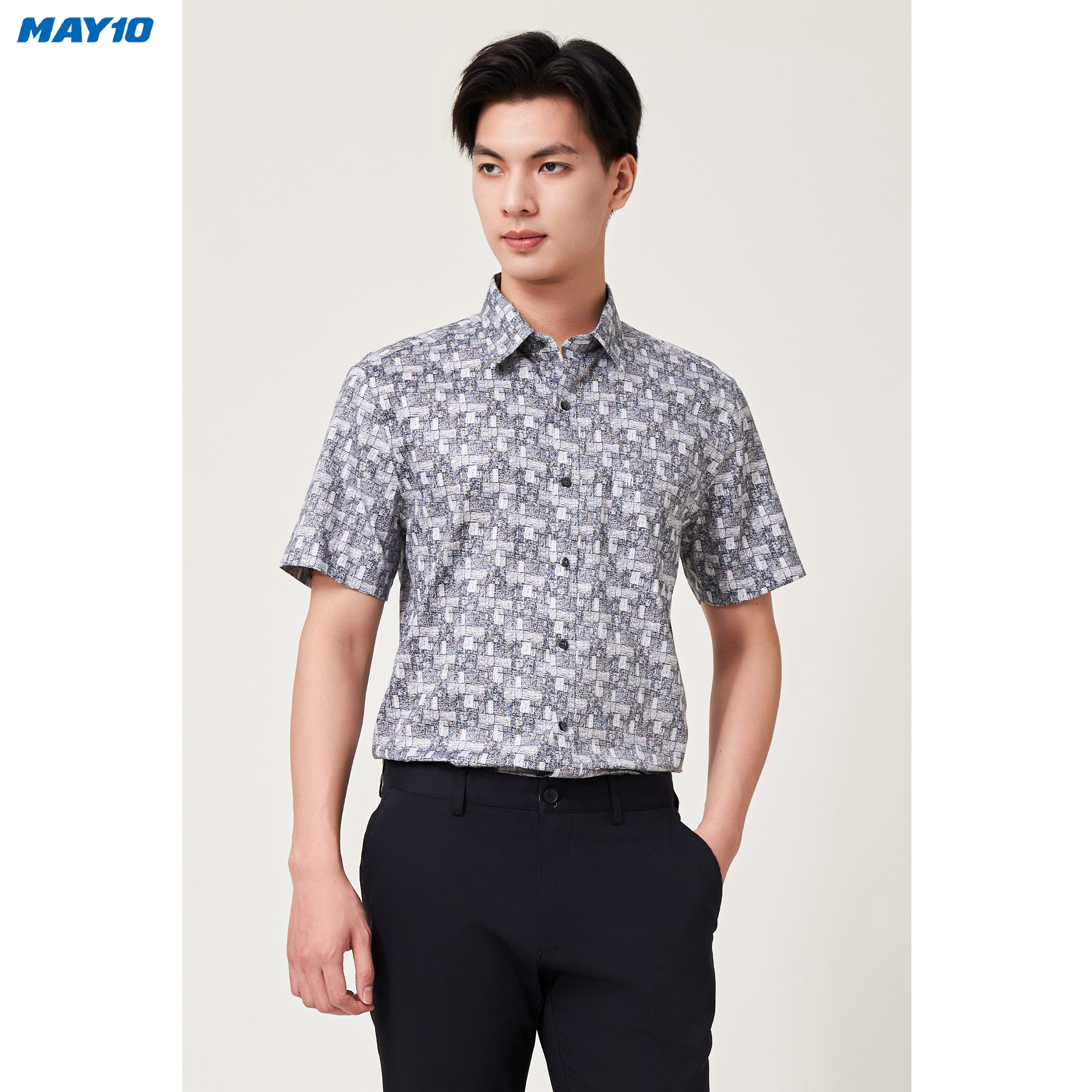 Sơ mi nam cộc tay May 10 form Regular mã 010120003 AH230