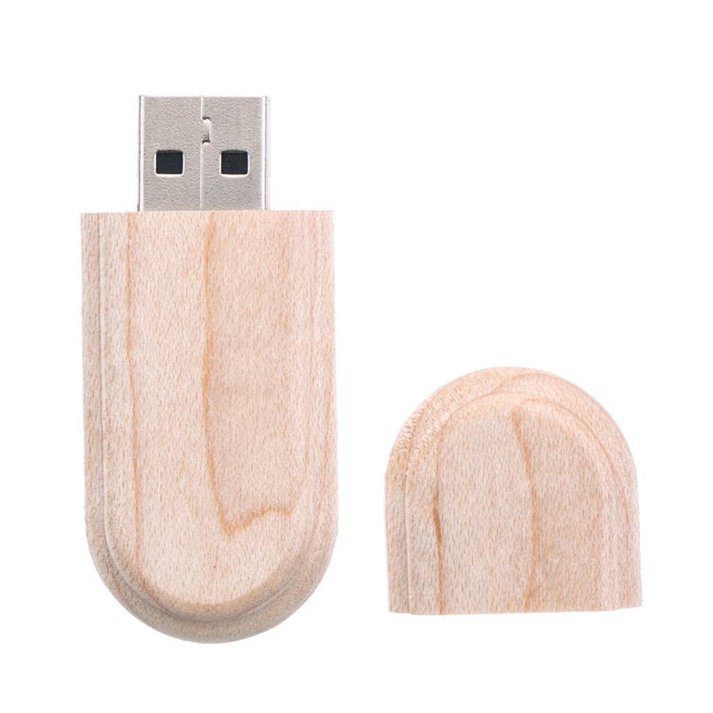 Wood Oval USB 2.0 Memory Stick Flash Drive for Laptop Computer