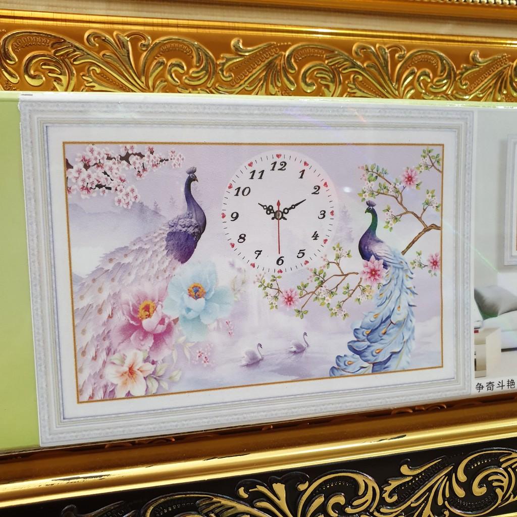 Tranh Đính Đá ĐỒNG HỒ CÔNG . Kích Thước: 75cm x 50cm