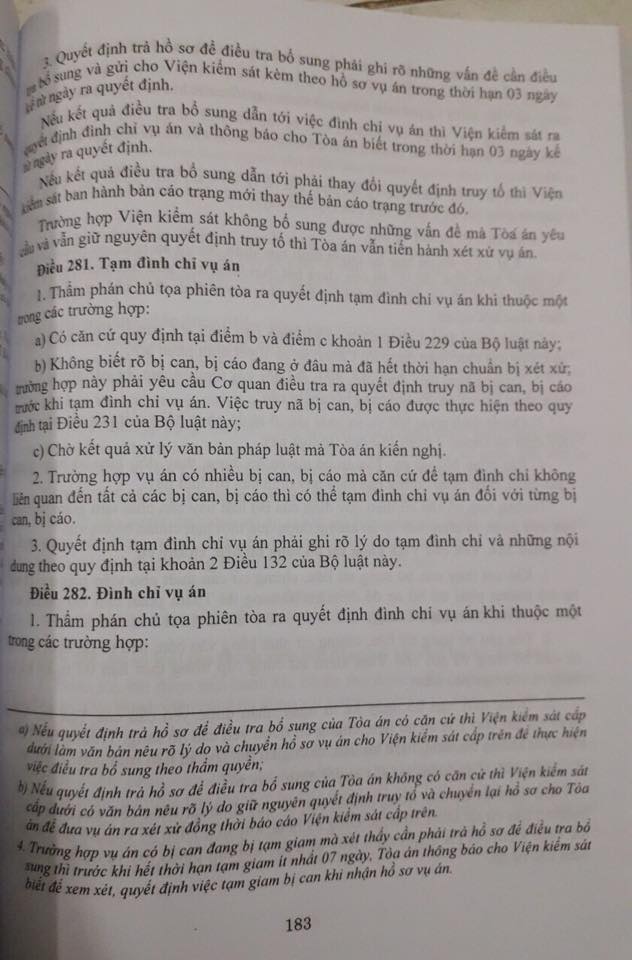 Chỉ Dẩn Tra Cứu Áp Dụng Bộ Luật Tố Tụng Hình Sự Năm 2015