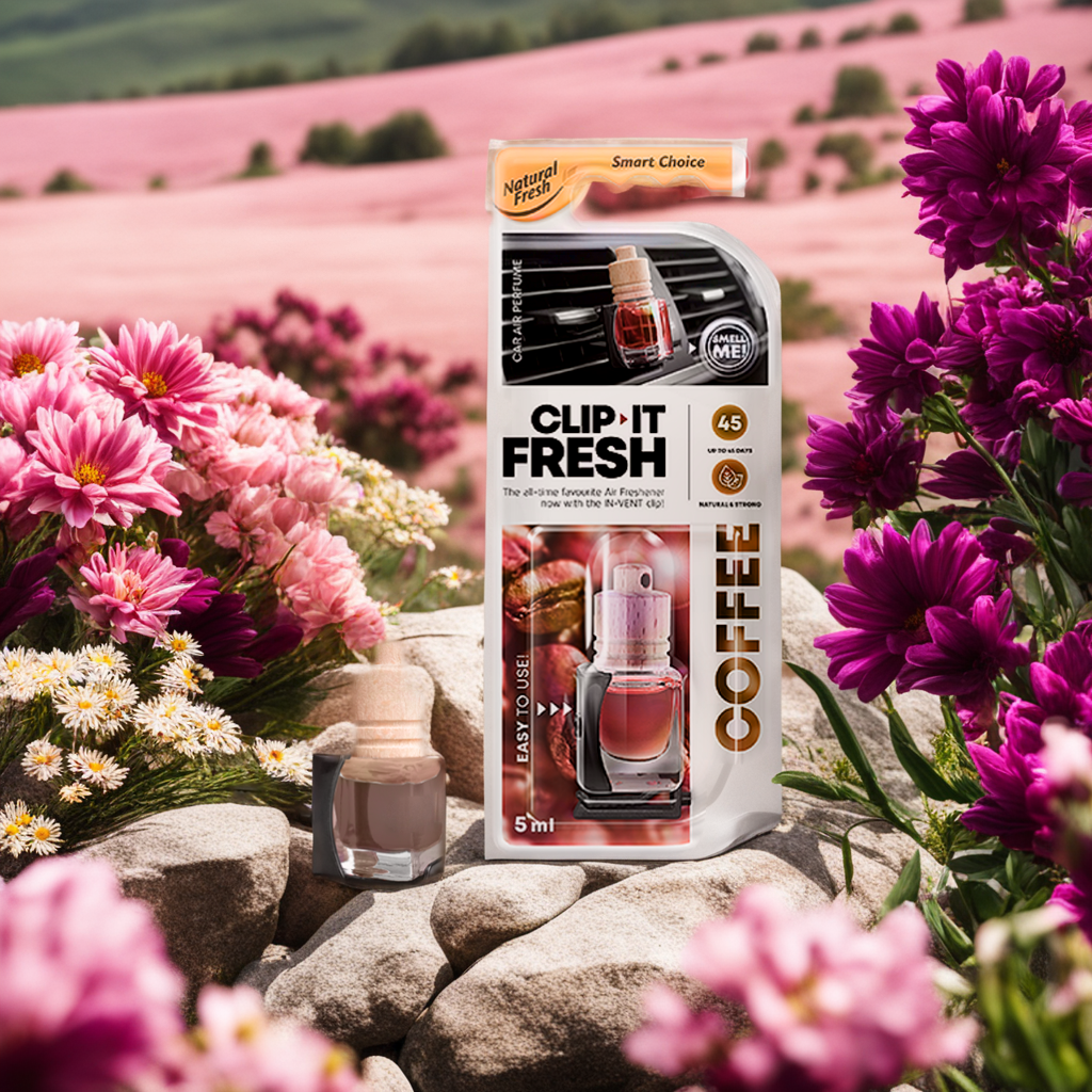 Nước hoa kẹp cửa gió ô tô ELIX - Clip it Fresh - Hương Coffee (tỉnh táo)