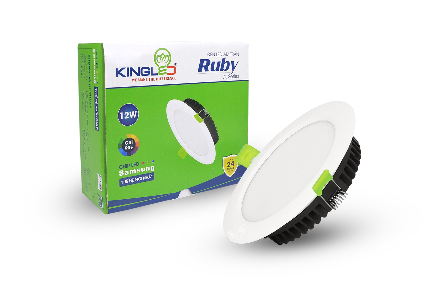 Đèn Led Âm Trần Downlight Ruby 12W KINGLED