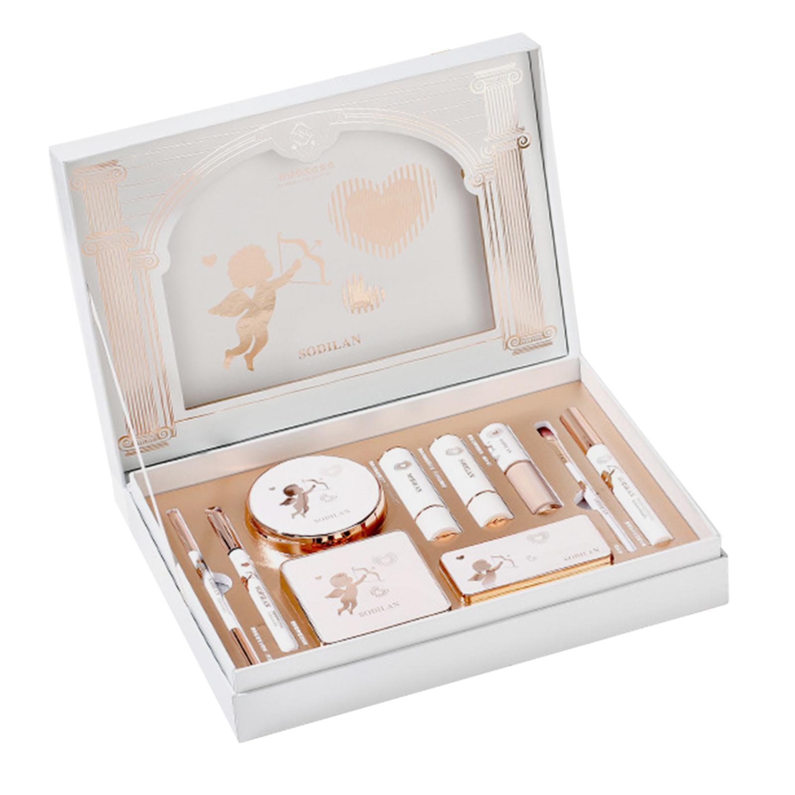 Makeup Set Include 3 Colors Eyeshadow 2x Lipstick Cushion BB Cream Concealer eyeliner for Beginners Women Girl