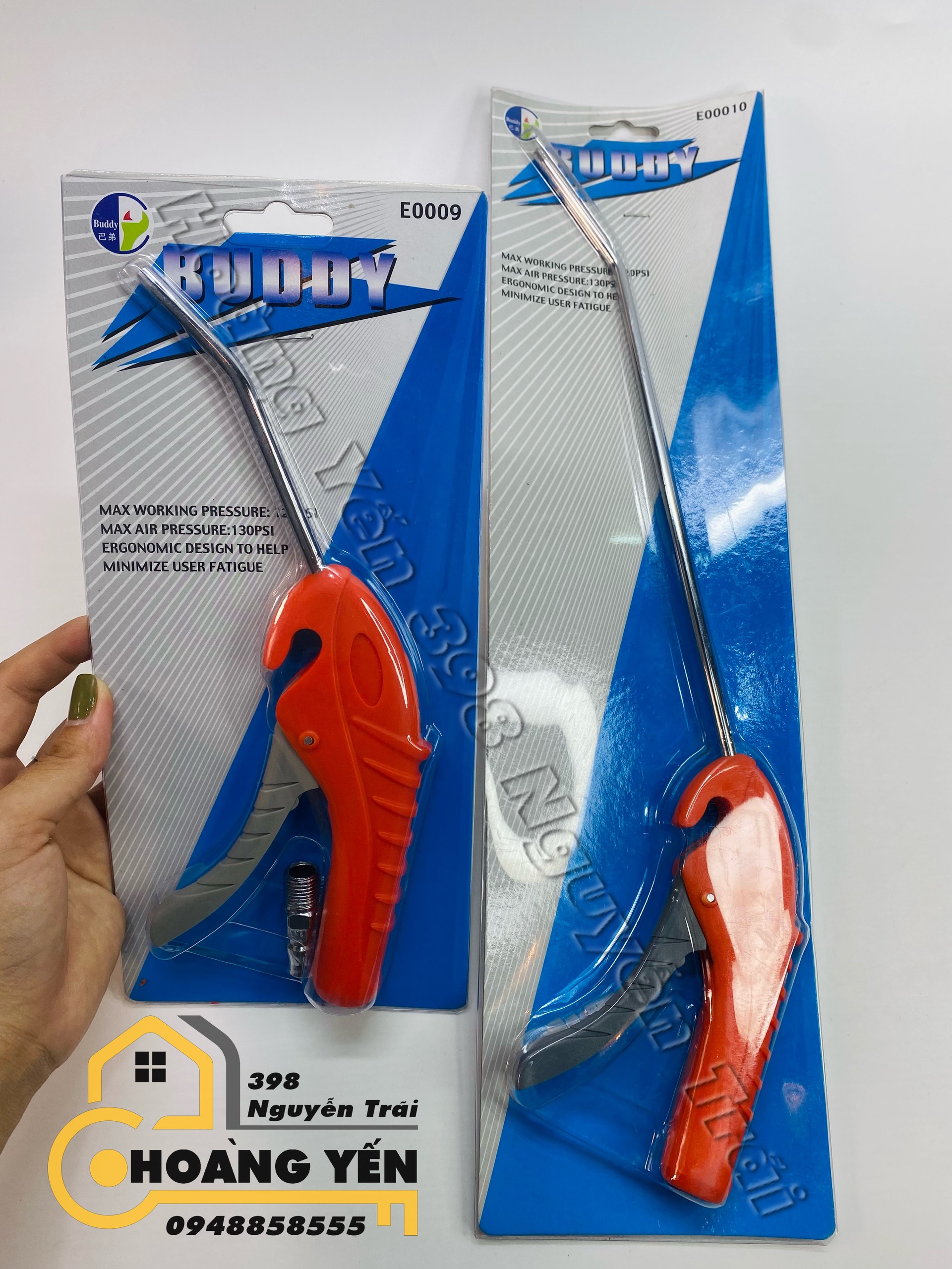 Đầu xì khô ngắn, đầu xì bụi lắp máy nén BUDDY E0009 Nhật Bản