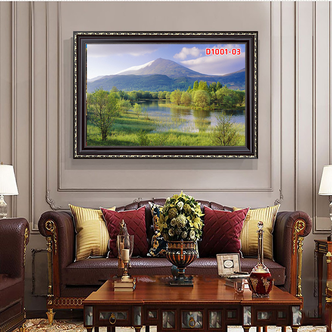 D1001 Tranh kính Phong cảnh Châu Âu