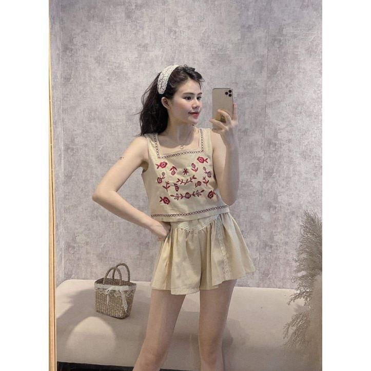 Áo 2 dây - chất liệu đũi tơ mềm mại, phiên bản hot hit cho mùa hè năng động