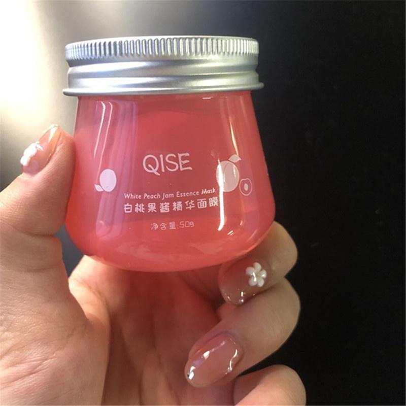 Mặt nạ đất sét QISE tinh chất mứt đào trắng giảm mụn đầu đen kiềm dầu dưỡng trắng 50G