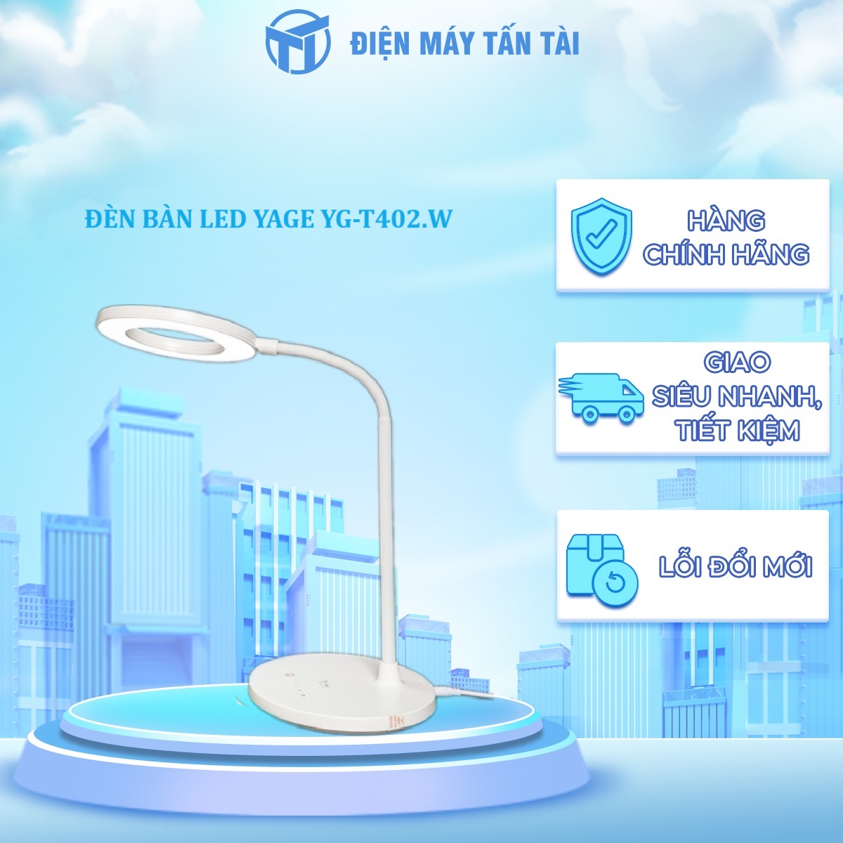 YG-T402.W - ĐÈN BÀN LED YAGE YG-T402.W - Hàng chính hãng