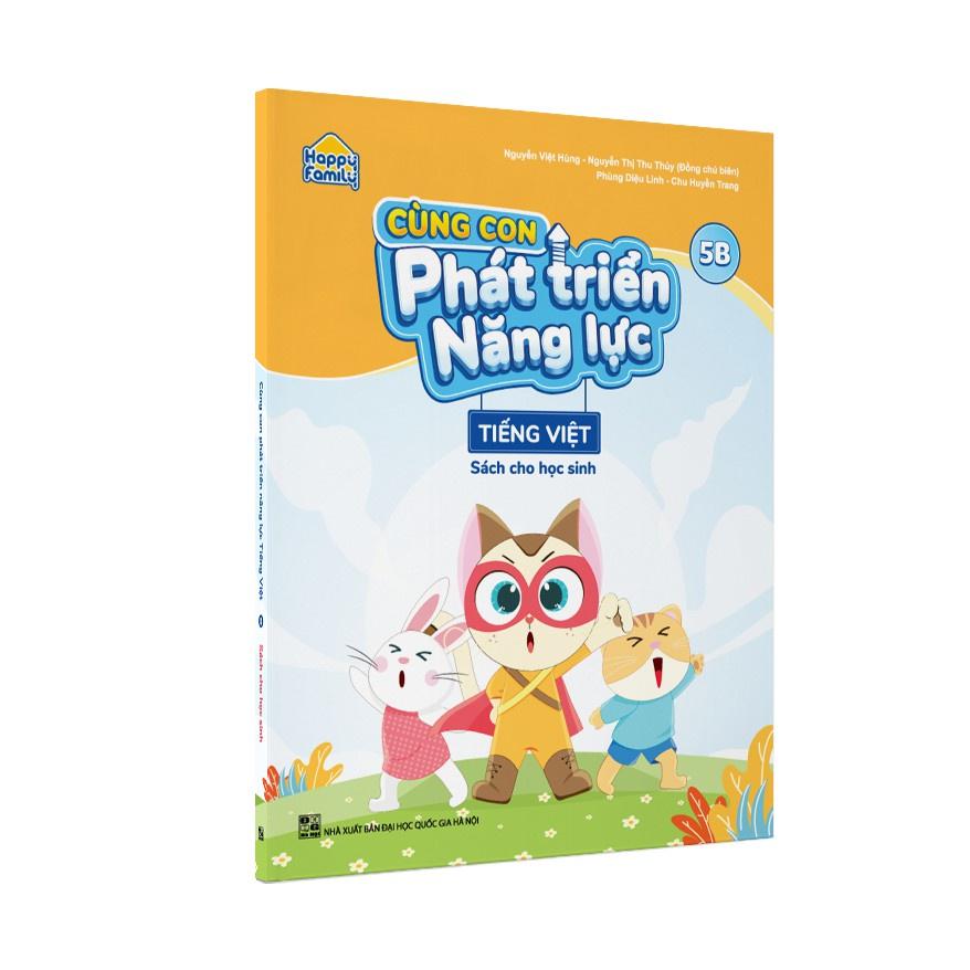 Sách - Bộ 4 cuốn Happy Family - Cùng con phát triển năng lực Tiếng Việt 5 (Tập 5A - 5B)