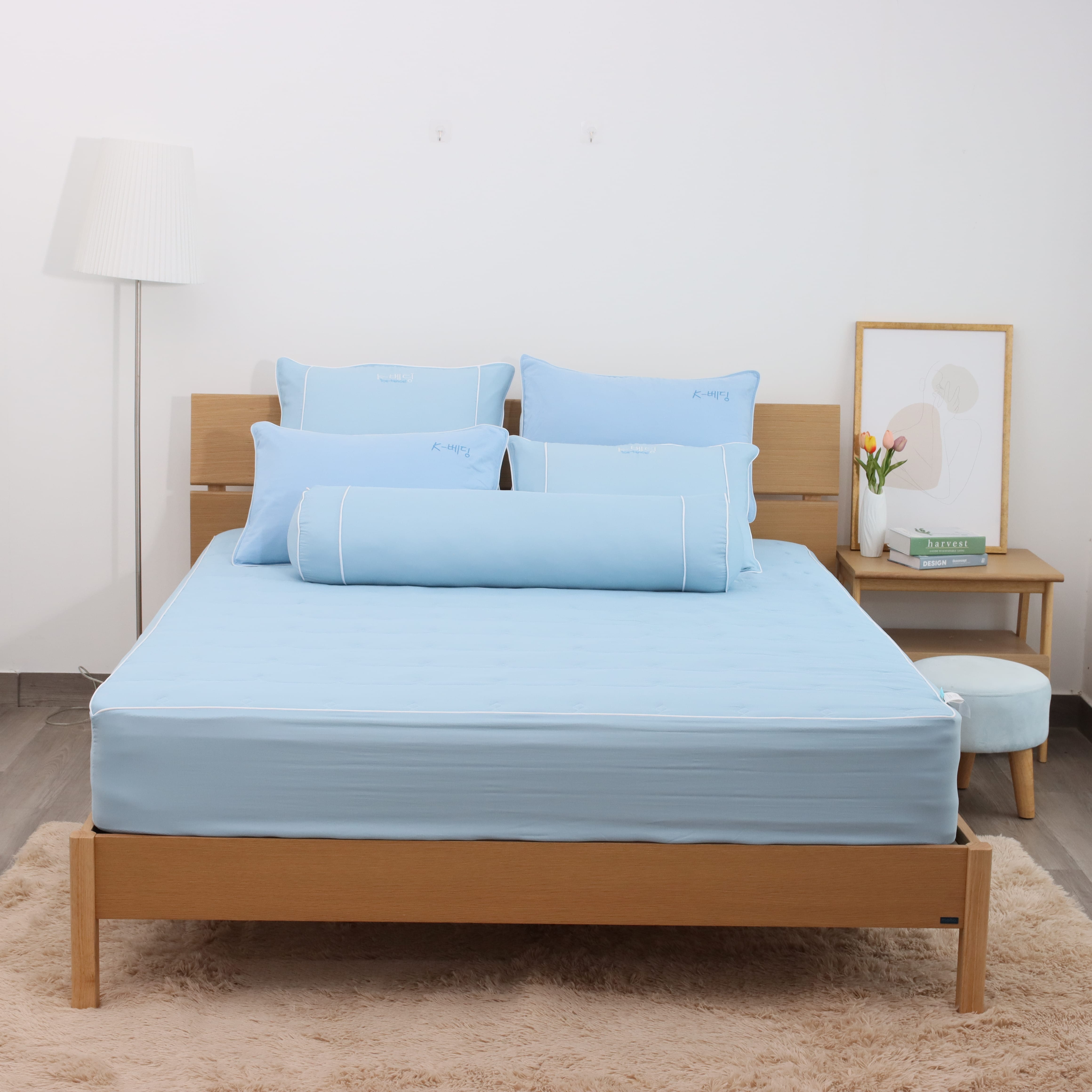 Bộ Ga Giường Chần Bông K - Bedding By Everon Knts Chất Vải Ice - Tencel Thoáng Mát, Kháng Khuẩn - Knts403 - 160X200Cm 4 Món