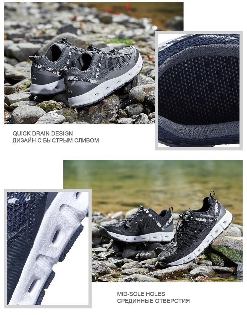 Nam Nữ Thoáng Khí Đi Bộ Đường Dài Giày Lưới Giày Đi Bộ Aqua Giày Đi Bộ Đường Dài Giày Nam Đi Biển Cho Thể Thao Ngoài Trời giày Sneakers Color: Black trekking shoes Shoe Size: 42