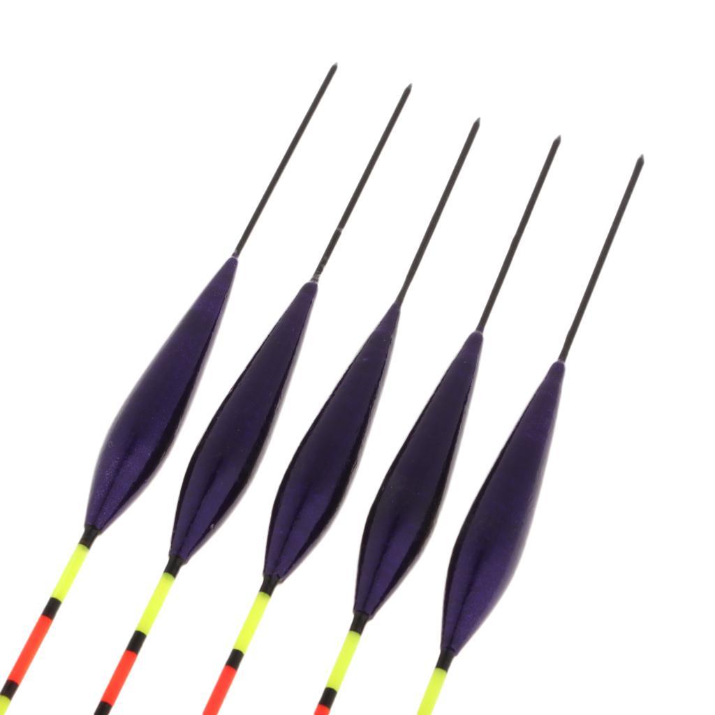 5pcs Rock Fishing Buoy Wooden Fishing Floats Slip Bobber