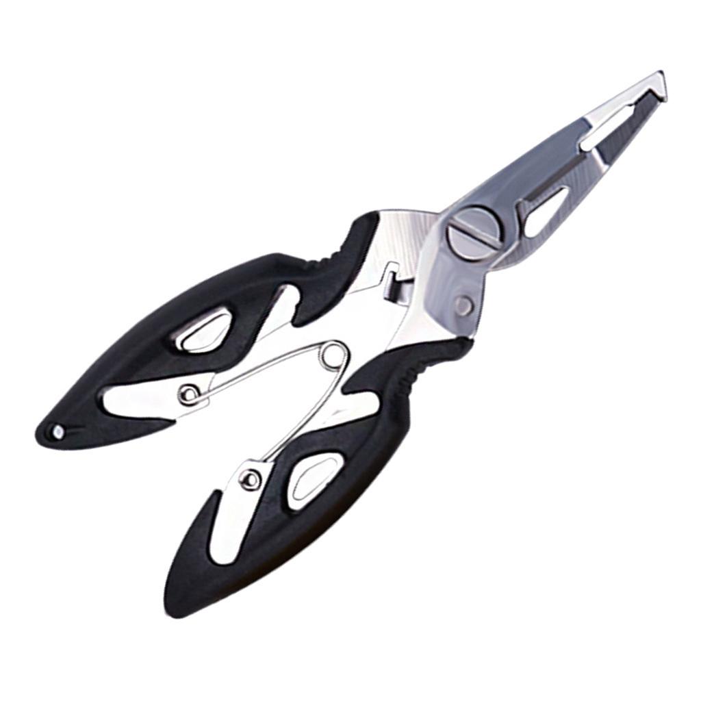 Stainless Steel Secure Fishing Plier Tool Black