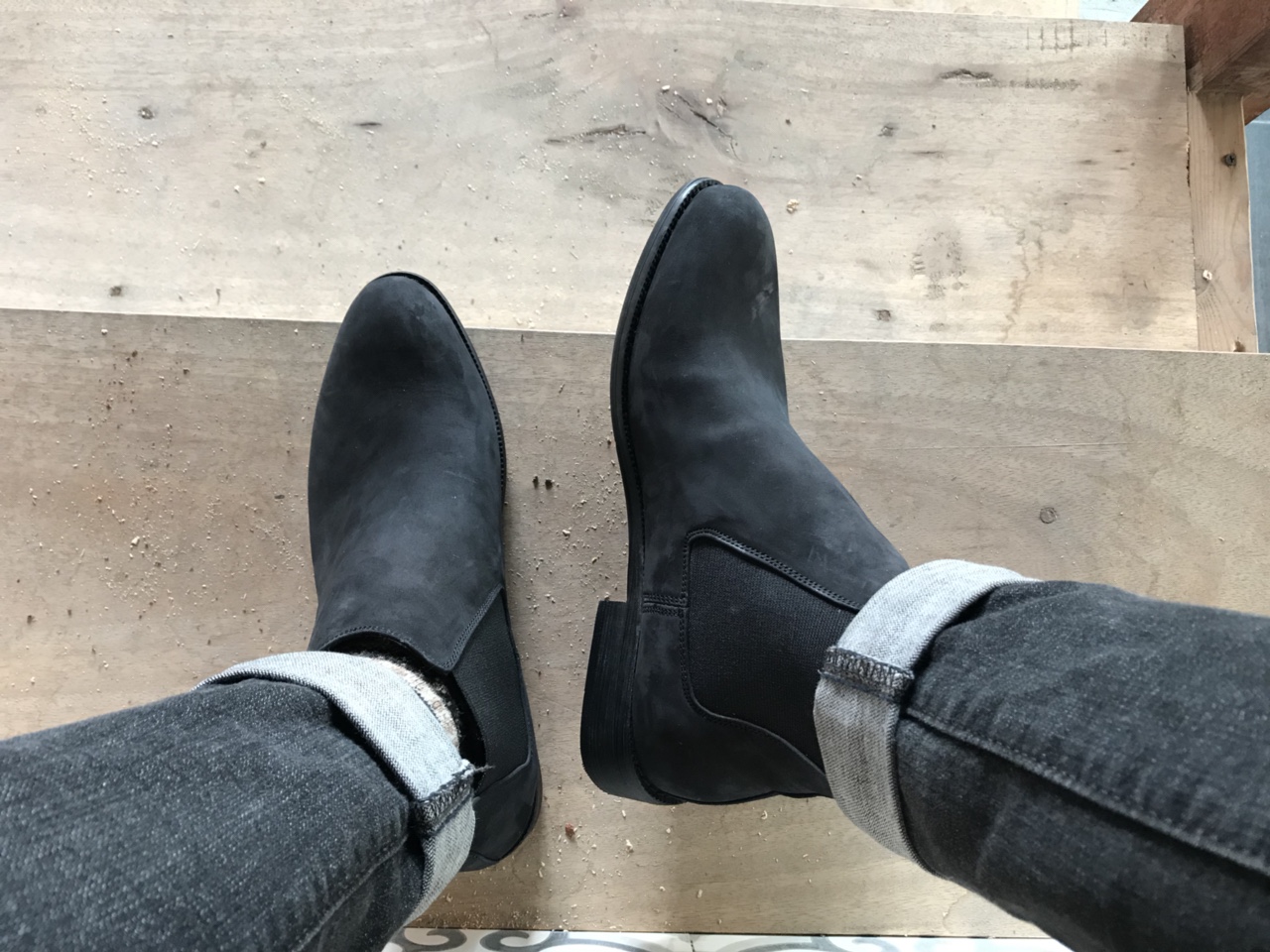 Giày Chelsea Boot nam da nubuck A0011B