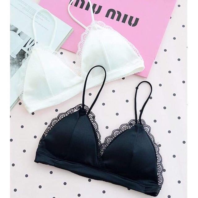 Áo Bra Lụa Áo Ngực Đệm Mỏng Mặc Sexy hàng free size