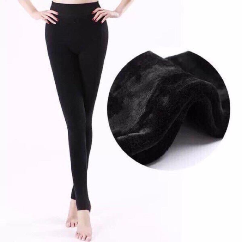 Quần nỉ lót lông nữ - Quần legging lót lông mùa đông loại 1