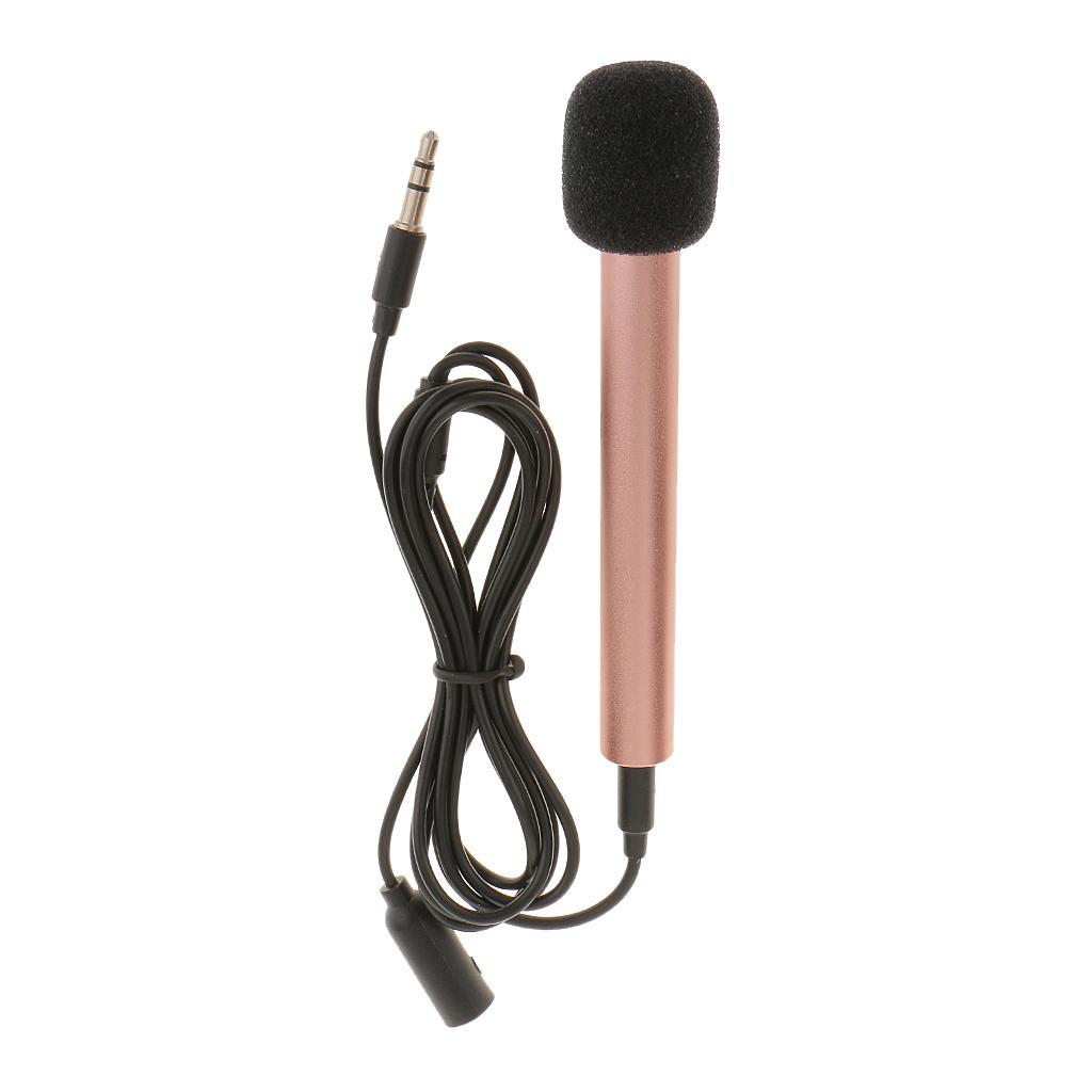 Mini 3.5mm Microphone Mic for Mobile Phone Smartphones Accessories Rose Gold