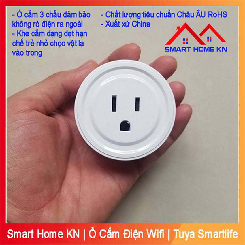 Ổ Cắm Điện Thông Minh Wifi Tuya Smart Life Điều Khiển Từ Xa