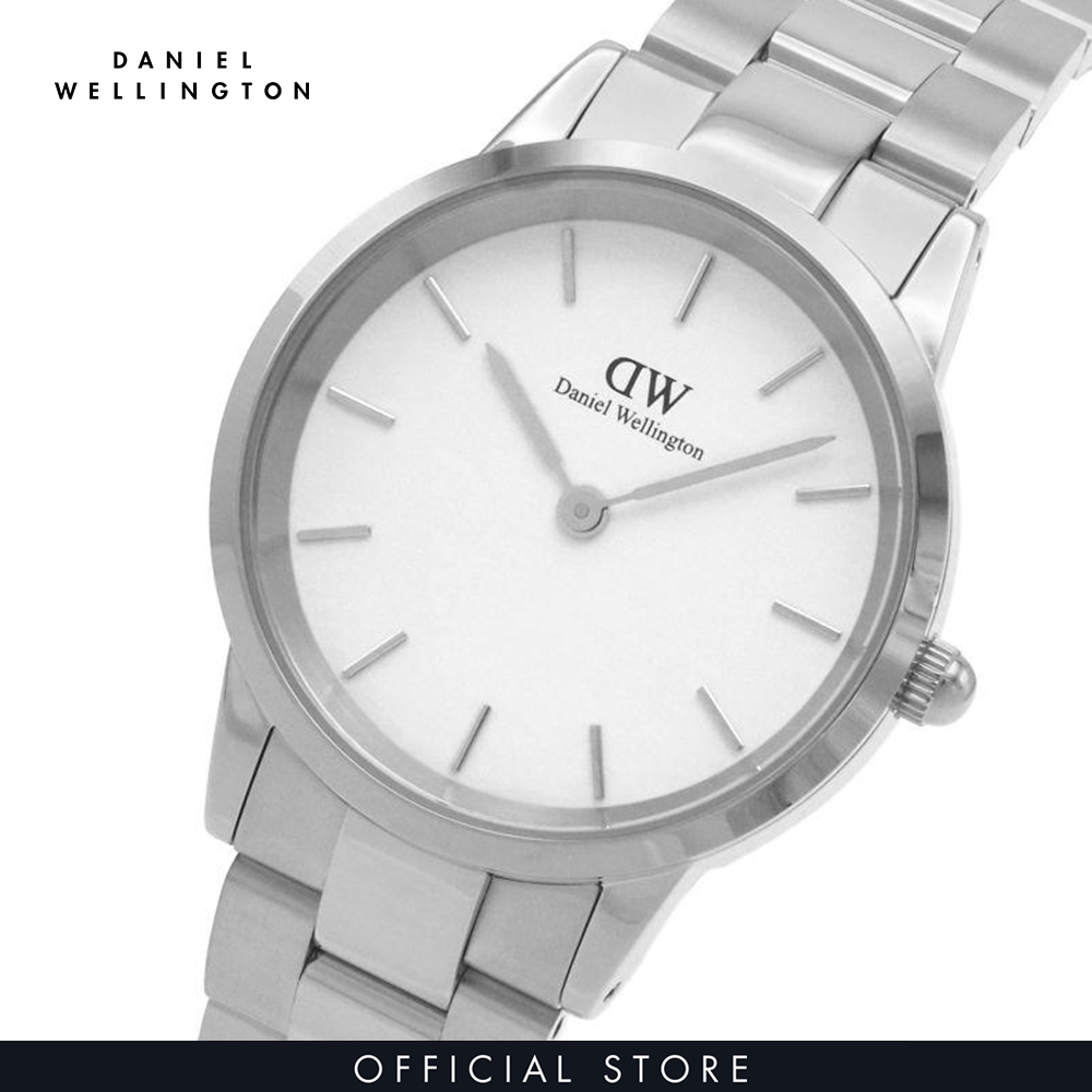 Đồng hồ Nam, Nữ Daniel Wellington dây thép không gỉ - Iconic Link mặt trắng - vỏ