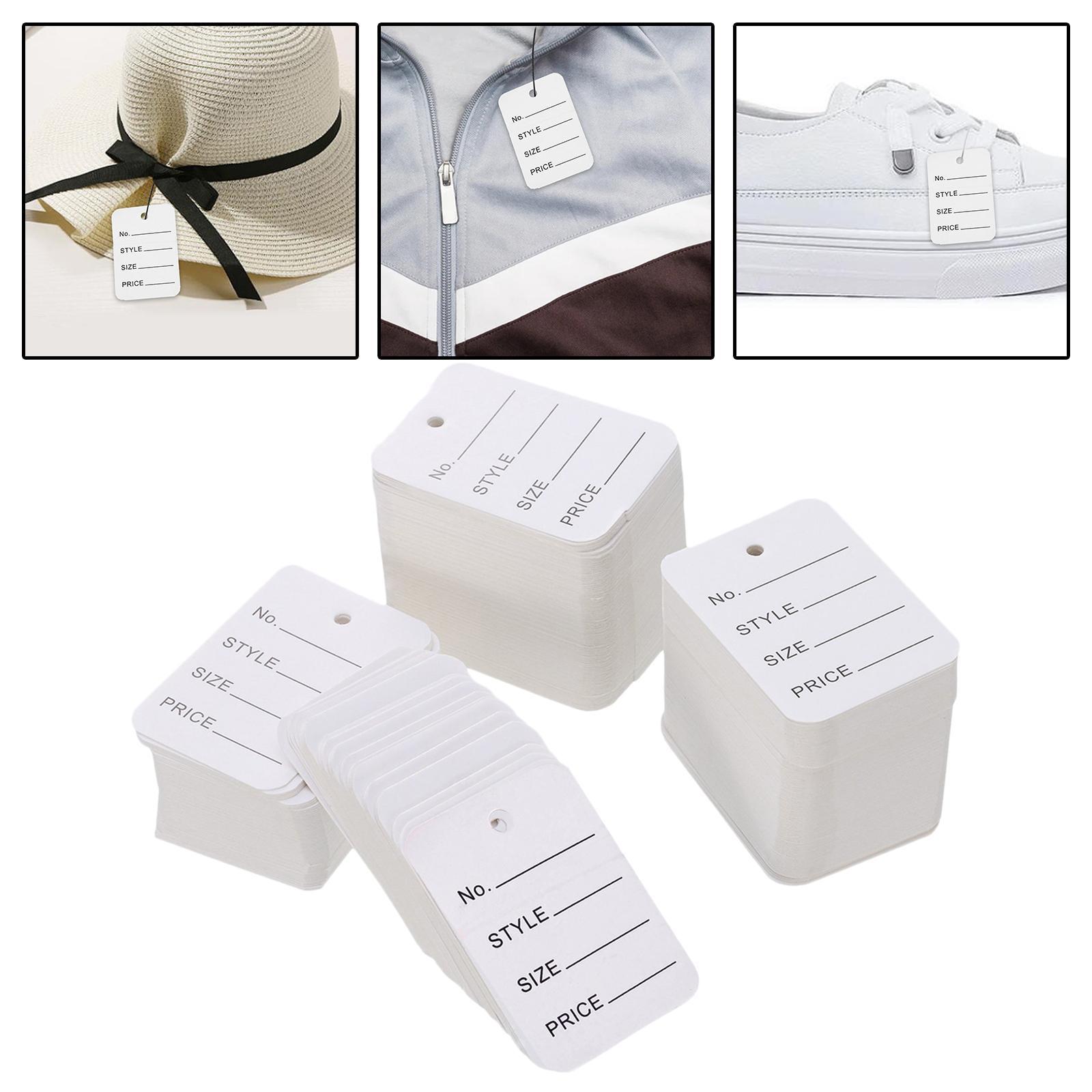 1000 Set Clothes Price Paper Tags Cards Gifts Labels with Holes for Wedding Birthday Valentines Gifts Decorations