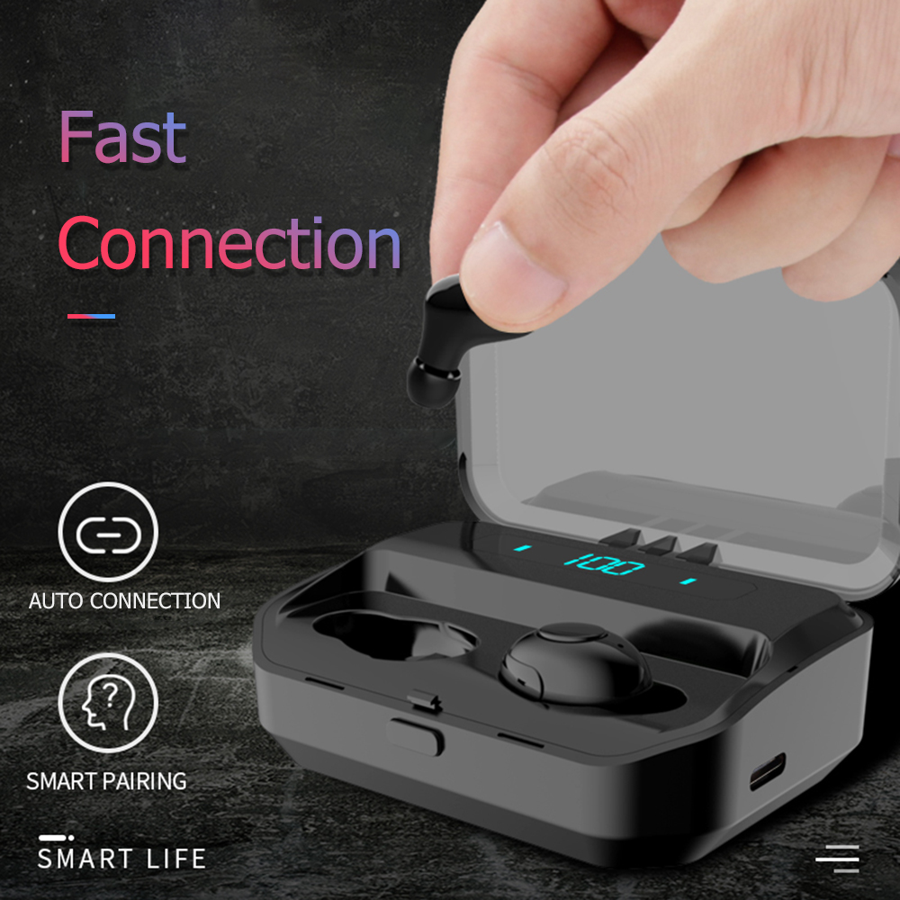 Tai Nghe Nhét Tai G12 TWS Âm Thanh Nổi Không Dây Bluetooth5.0 + Tai Nghe Thể Thao Đèn LED Giảm Tiếng Ồn EDR Kèm Hộp Sạc