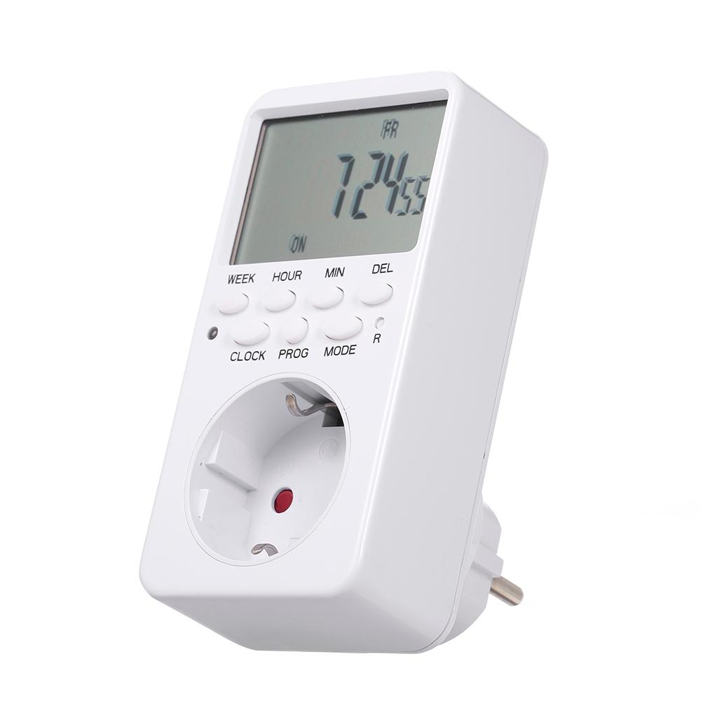 Digital Timer Switch Socket LCD Display Plug-in Programmable Time Switch Energy Saving Intelligent Electronic Timing Socket