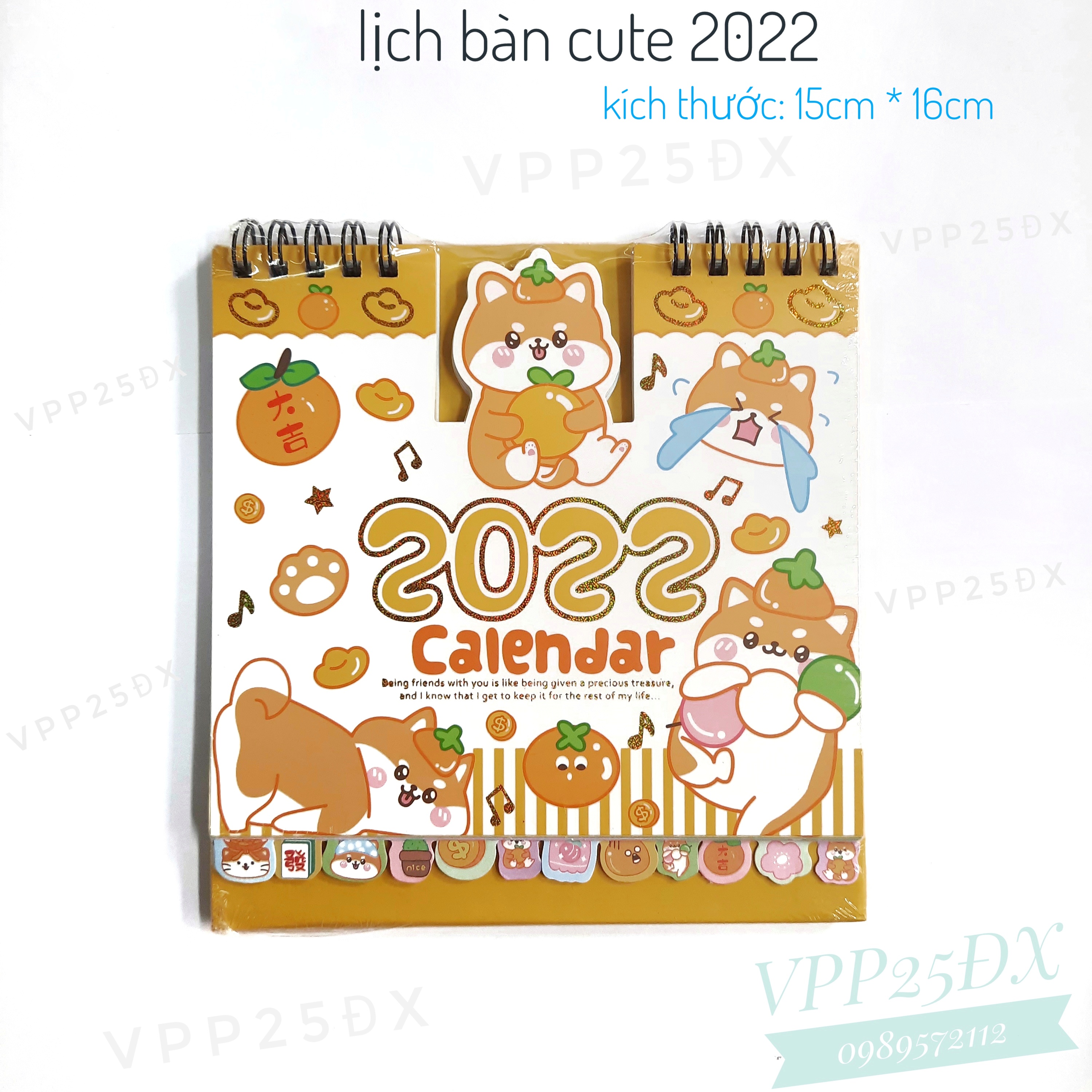 Lịch để bàn cute 2022 (15cm * 16cm)