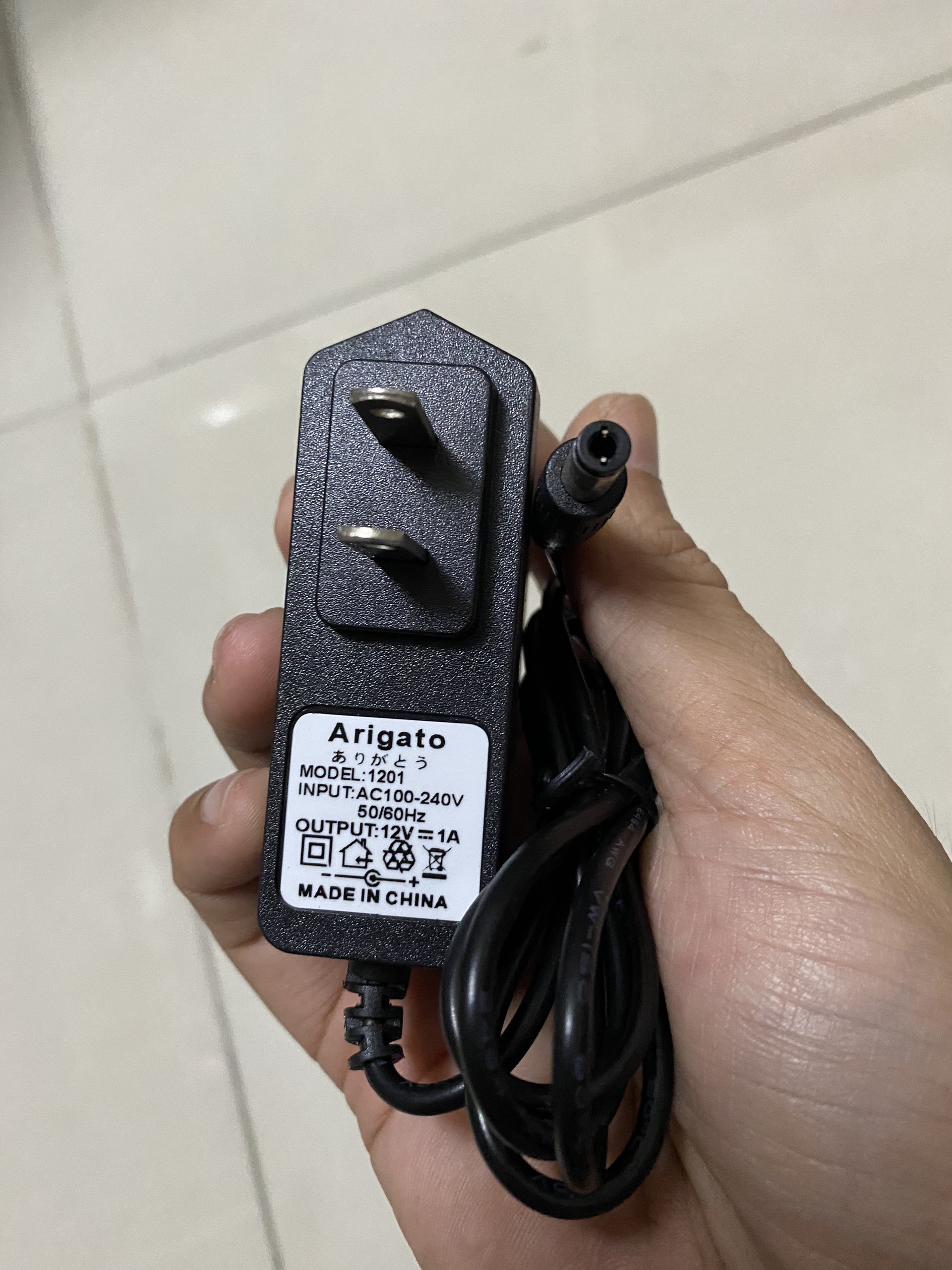 Nguồn adapter 12v 1A chân to cho camera, bộ phát wifi - Hàng nhập khẩu