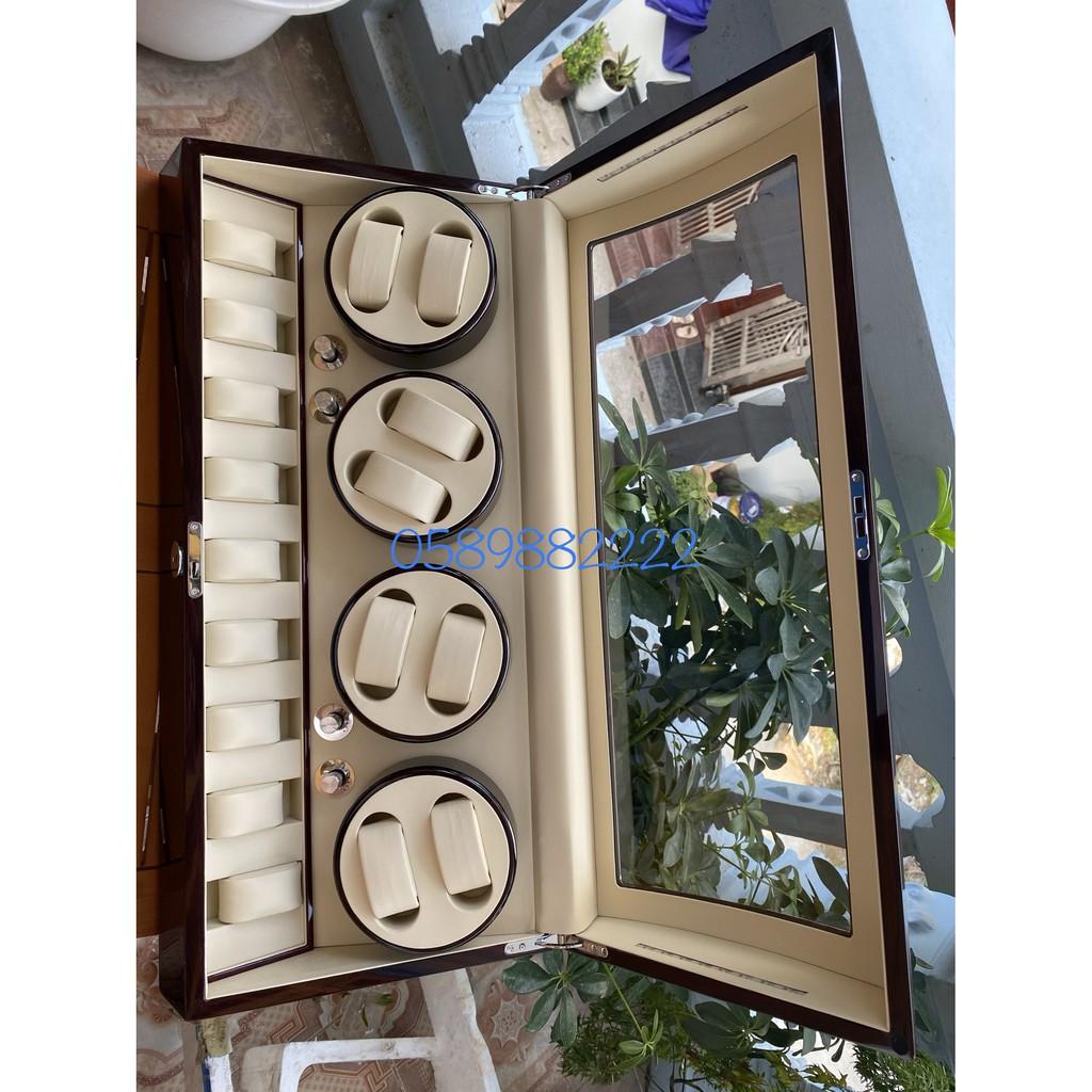 8 xoay+9 Trưng bày- Hộp xoay đồng hồ cơ -Winder Watch