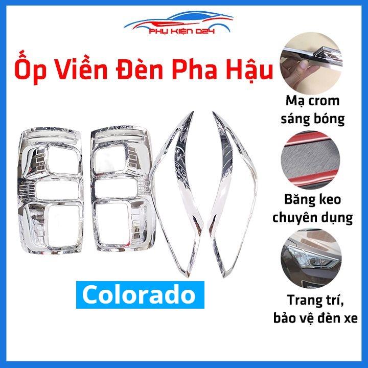 Ốp viền đèn pha hậu mạ crom Colorado chống trầy trang trí bảo vệ xe