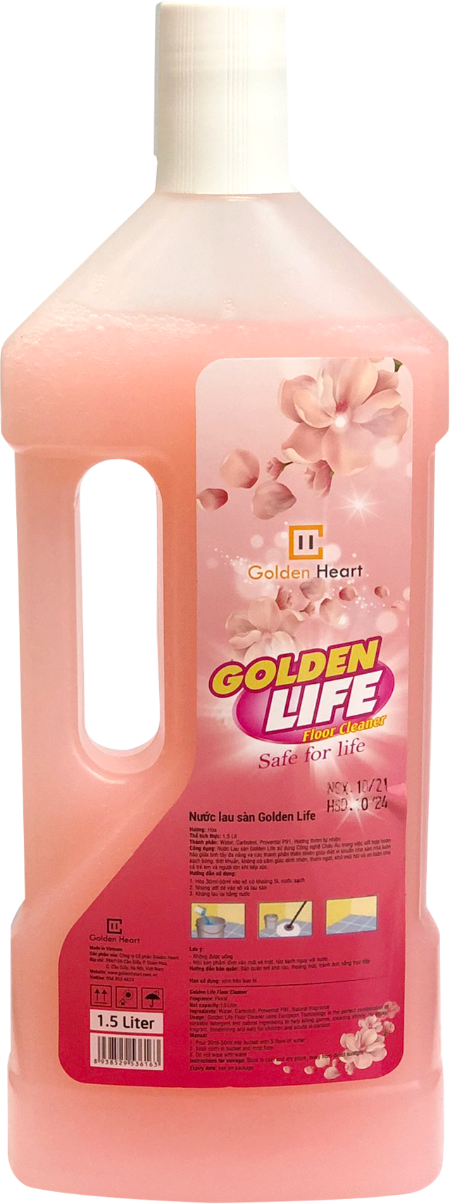 Nước lau sàn Golden Life 1.5L - Hương Hoa Ly