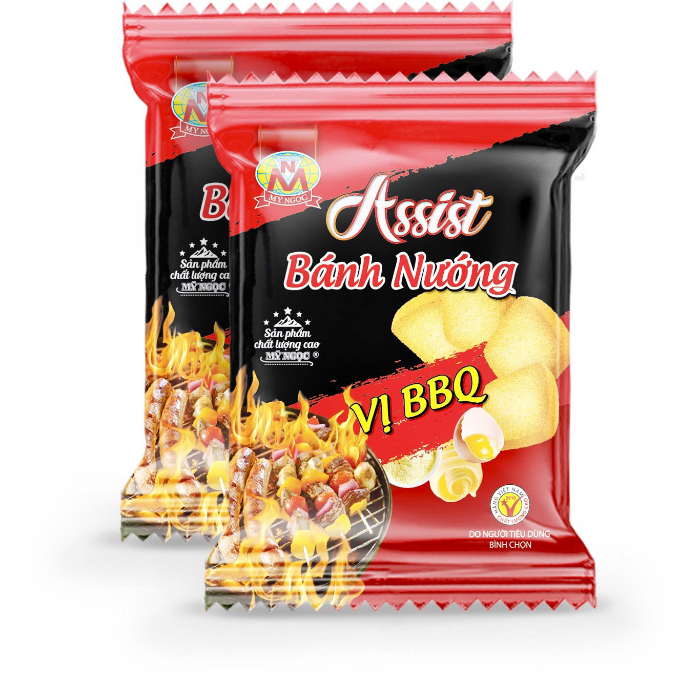 1 kg-2 Bánh nướng Assist VỊ BBQ phô mai MỸ NGỌC