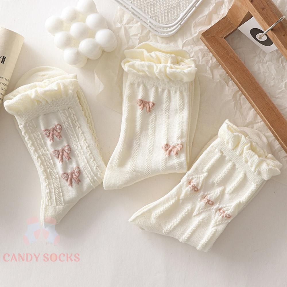 Tất nữ vớ nữ cổ trung, Set 5 đôi tất nữ phong cách Hàn Quốc, co dãn 4 chiều, chất liệu cotton Hàn cao cấp TN-145