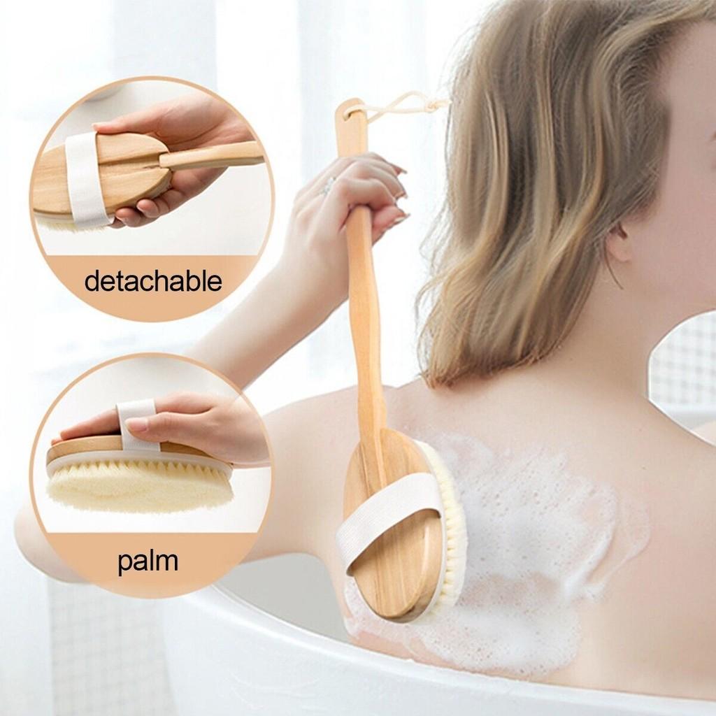 Bộ Bàn Chải Tắm Cọ Da Khô, Tẩy Da Chết Body, Gậy Chà Da Khi Tắm Massage Body Cực Loại Tháo Rời (Xả Rẻ Lấy 5*)