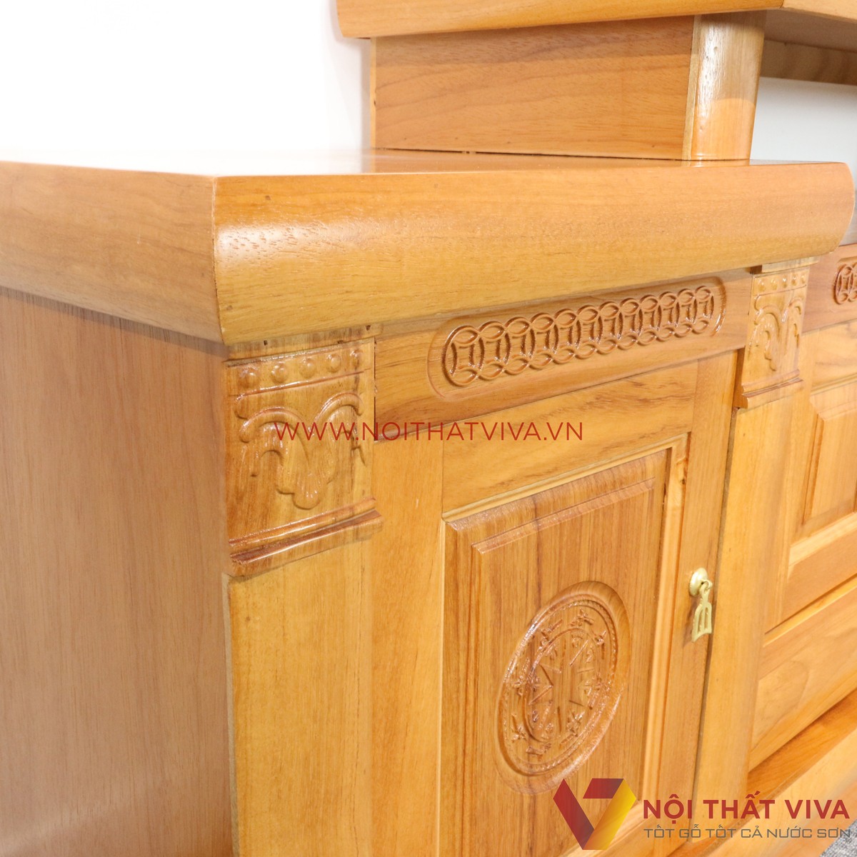 Kệ Tivi Gỗ Gõ Đỏ 2 Tầng Sang Trọng Đẹp Giá Rẻ