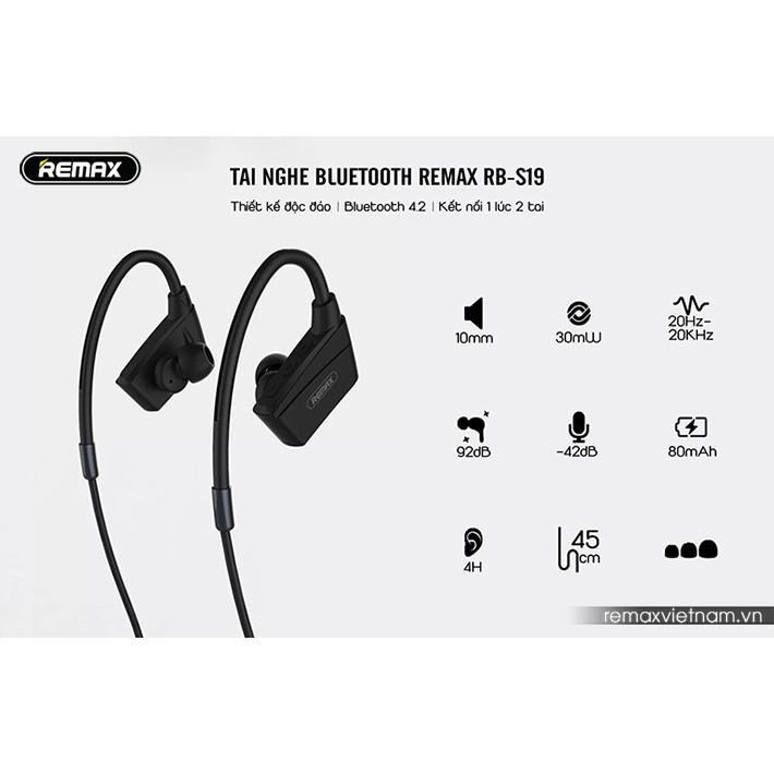 Tai nghe Bluetooth chính hãng Remax RB - S19 =